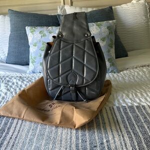 Patricia Nash Itala Leather Blue Gray Quilted Women's Bag